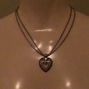 Brighton Heart Necklace Silver Tone